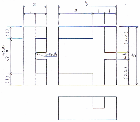 プローブ固定金具・SUS治具A（ステンレス SUS304）の図面